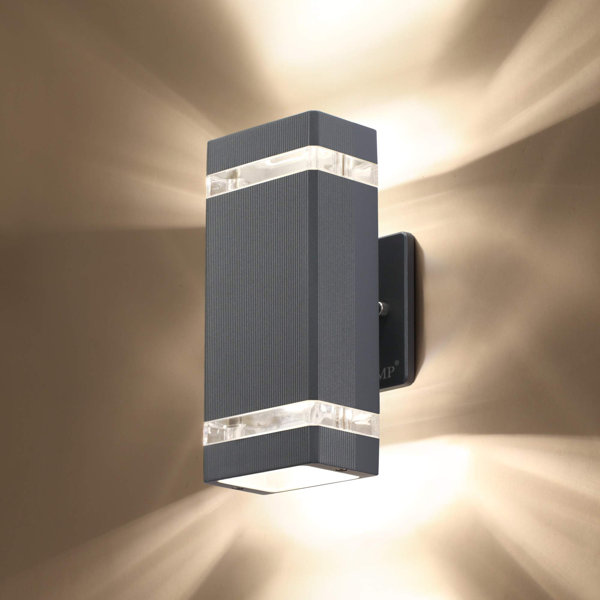 Hokku Designs 2Pack LED Square Up and Down Lights Outdoor Wall Light